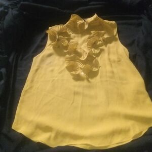 Yellow Ruffled Women's Top